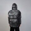 Silver sequin hooded bomber glitter jacket sparkle puffer party varsity festival fancy dress embellished coat going out top metallic grey