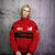 F1 racing jacket multi patch Ferrari motorcycle varsity vintage Formula one letterman bomber premium biker jacket in red