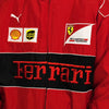 F1 racing jacket multi patch Ferrari motorcycle varsity vintage Formula one letterman bomber premium biker jacket in red