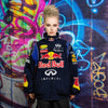 Redbull racing jacket multi patch motorcycle bomber college varsity Formula 1 vintage grunge letterman premium biker jacket in blue