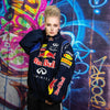 Redbull racing jacket multi patch motorcycle bomber college varsity Formula 1 vintage grunge letterman premium biker jacket in blue