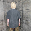 Premium grunge t-shirt vintage wash psychedelic tee ghost shadow top creepy Gothic jumper in acid grey