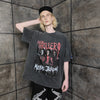 Michael Jackson t-shirt vintage wash MJ tee Thriller song top zombie print jumper in acid grey