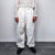 Golden faux fur joggers metallic pants handmade luminous fleece raver trousers premium party overalls in white and gold