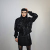 Sequin bomber jacket embellished varsity jacket gloss glitter party bomber high fashion cropped blazer beaded shiny coat in black