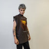 Gothic sleeveless t-shirt headless statue print tee antique tank top grunge religion jumper retro surfer vest in grey