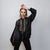 Transparent varsity jacket sheer bomber  see-through crotchet jacket gothic coat going out college bomber catwalk party mesh jacket in black