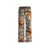 Tie-dye leopard jeans animal print denim pants raver trouser tiger print joggers spot pattern bottoms in orange white