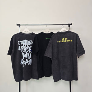 Creative Printed vintage wash t-shirt sample sale 3 for 2